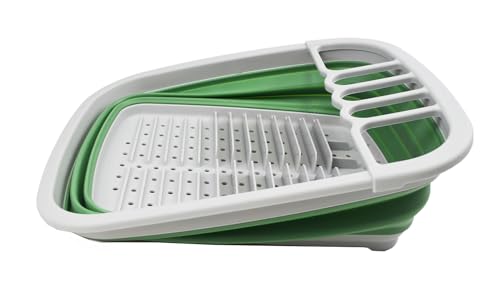 SAMMART 8L (2.11Gallons) Collapsible Dish Drainer - Foldable Drying Rack - Portable Dinnerware Organizer - Space Saving