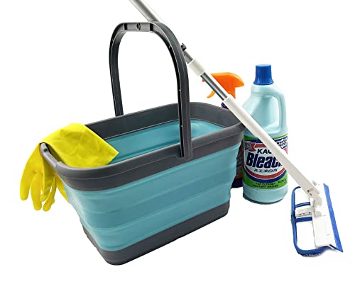 SAMMART 12L (3.1 Gallon) Collapsible Rectangular Handy Basket/Bucket/Multiuse Foldable Water Pail for Camping, Fishing