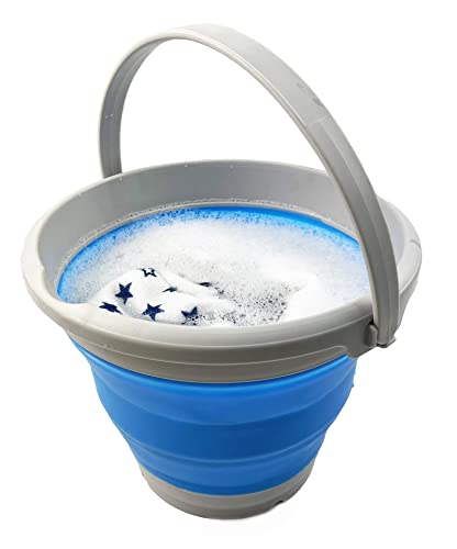 SAMMART Collapsible Bucket Set (5.5L (1.4 Gallon) + 10L (2.6 Gallon))