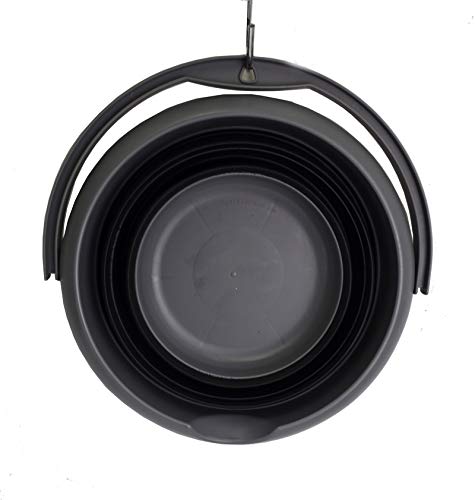 SAMMART 2 pcs Set : 25L (6.6 Gallon) Collapsible Plasic Laundry Basket & 5L (1.32 Gallon) Collapsible Bucket