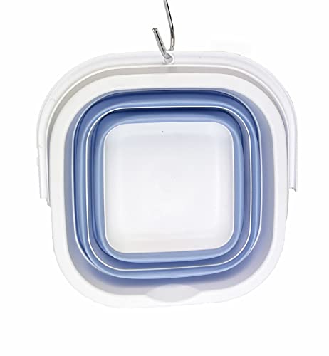 SAMMART 5L (1.3 Gallon) Collapsible Rectangular Handy Basket/Bucket