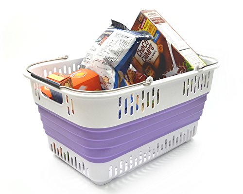 SAMMART Collapsible Plastic Laundry Basket - Foldable Pop Up Storage Container/Organizer - Portable Washing Tub - Space Saving Hamper/Basket
