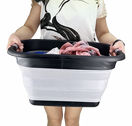 SAMMART 25L (6.6 Gallon) Collapsible Laundry Basket/Tub - Foldable Storage Container/Organizer, Water Capacity: 20L