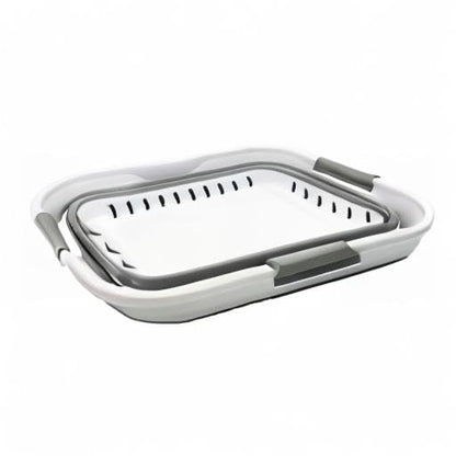 Collpasible Laundry Basket (21L Collapsible Laundry Basket with Holes (White/Grey))