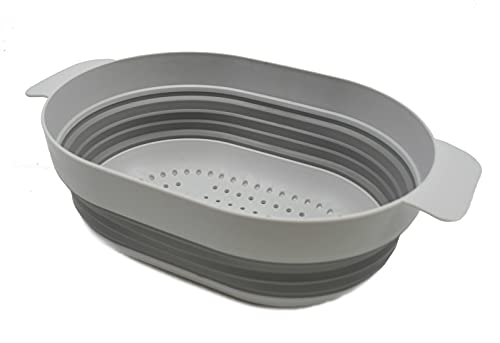 SAMMART 3L (0.8 gallon) Over The Sink Oval Colander
