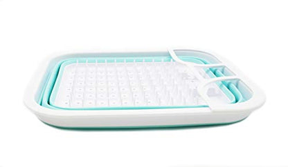 SAMMART Collapsible Dish Drainer - Foldable Drying Rack - Portable Dinnerware Organizer - Space Saving Kitchen Storage Tray