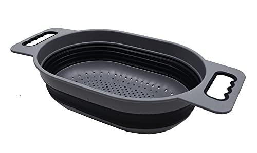 SAMMART 5L (1.3 gallon) Over The Sink Oval Colander