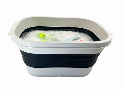 Collpasible 13L (3.4 Gallon) Collapsible Rectangular Tub/Washing tub (Grey/Slate Grey)