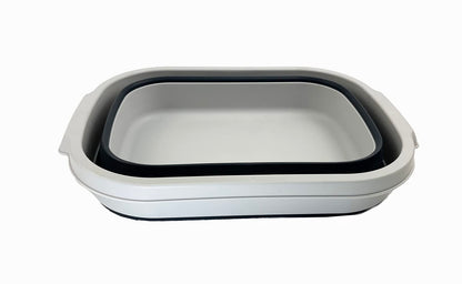 Collpasible 13L (3.4 Gallon) Collapsible Rectangular Tub/Washing tub (Grey/Slate Grey)