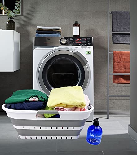 Collpasible Laundry Basket (21L Collapsible Laundry Basket with Holes (White/Grey))