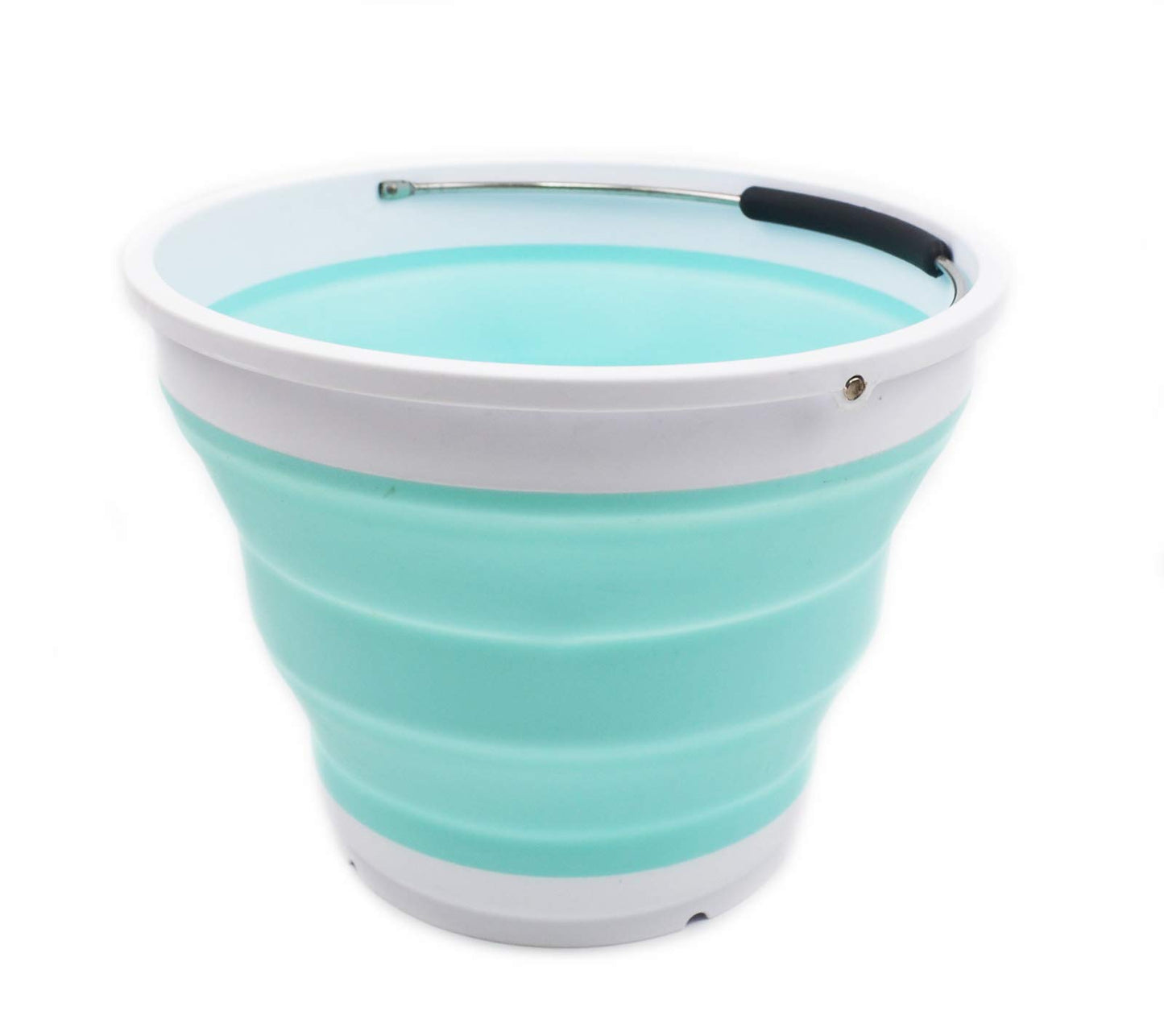 SAMMART 10L/2.6 Gallon Collapsible Plastic Bucket - Foldable Round Tub - Portable Fishing Water Pail - Space Saving Outdoor Waterpot, size 31cm dia