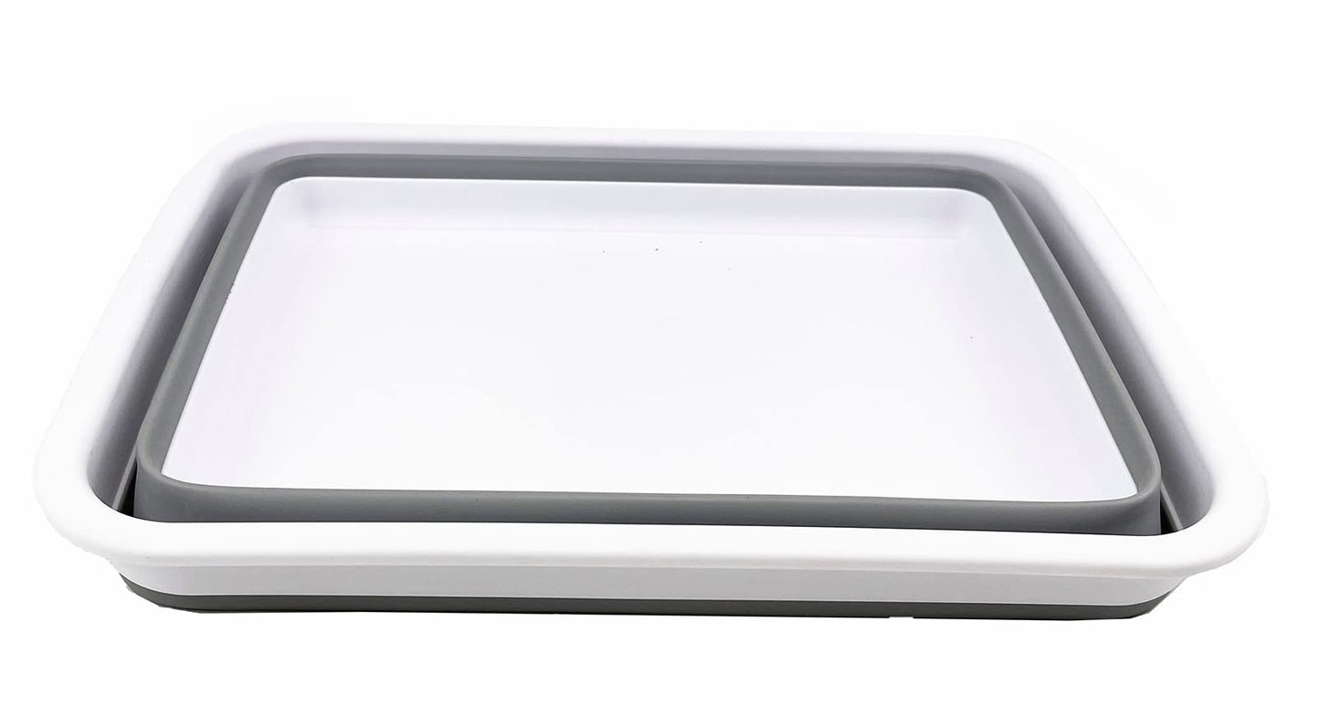 Collpasible Tub (8L Collapsible Rectangular Tub (White/Grey))