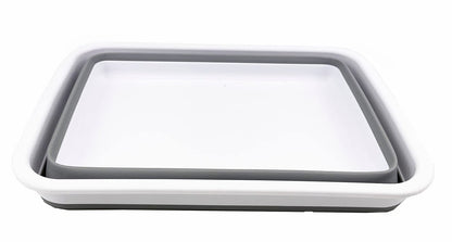 Collpasible Tub (8L Collapsible Rectangular Tub (White/Grey))