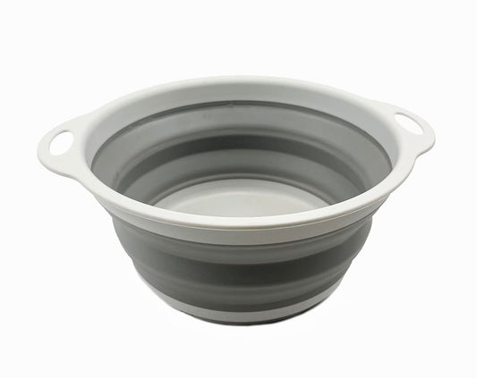 SAMMART Collapsible Bowl- Portable/Space Saving Plastic Bowl (Grey (Bowl))