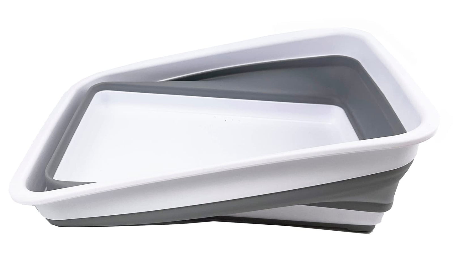 Collpasible Tub (8L Collapsible Rectangular Tub (White/Grey))