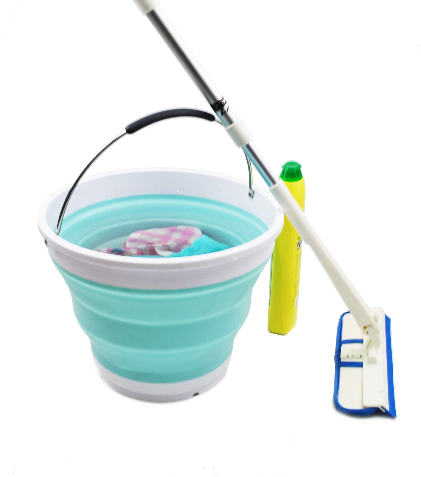 SAMMART 10L/2.6 Gallon Collapsible Plastic Bucket - Foldable Round Tub - Portable Fishing Water Pail - Space Saving Outdoor Waterpot, size 31cm dia