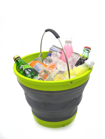SAMMART 10L/2.6 Gallon Collapsible Plastic Bucket - Foldable Round Tub - Portable Fishing Water Pail - Space Saving Outdoor Waterpot, size 31cm dia