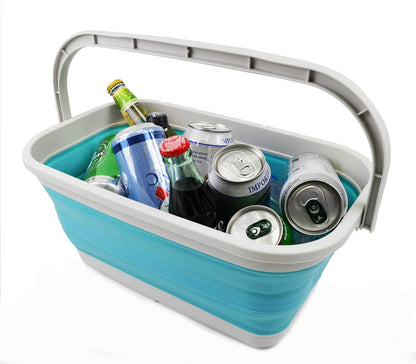 SAMMART 11.6L (3.06 Gallon) Collapsible Rectangular Handy Basket/Bucket