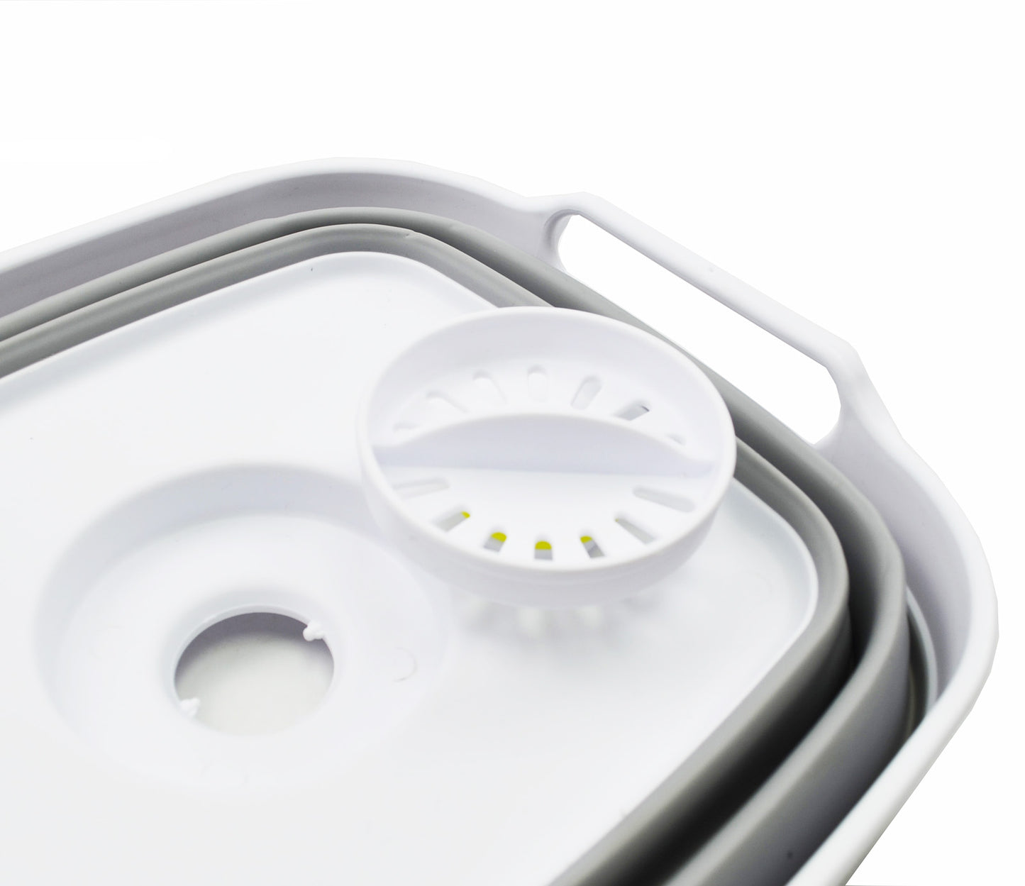 SAMMART Combo Collapsible Dish Drainer with Bucket - Space Saving, Camping Set, Picnic Set, Indoor or Outdoor use, Foldable Storage.