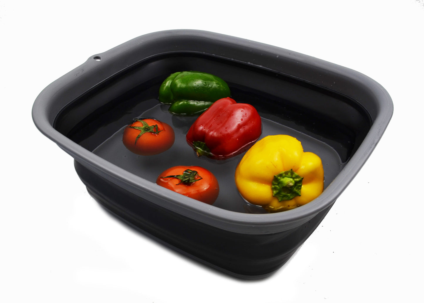 SAMMART Collapsible Tub - Foldable Dish Tub - Portable Washing Basin - Space Saving Plastic Washtub