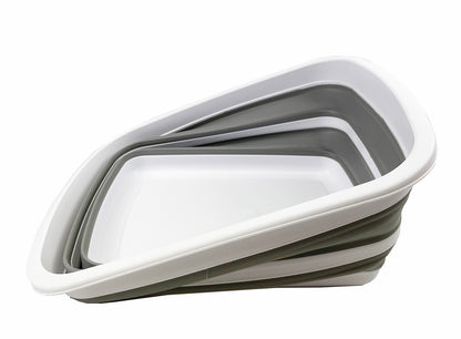 SAMMART 10L (2.6 Gallon) Collapsible Tub-Foldable Dish Tub-Portable Washing Basin-Space Saving Plastic Washtub