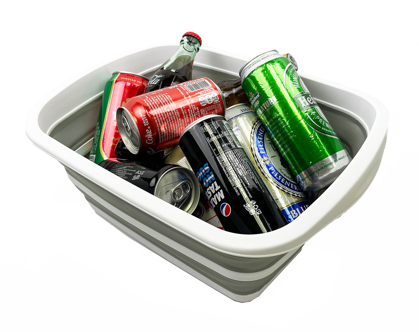 SAMMART 10L (2.6 Gallon) Collapsible Tub-Foldable Dish Tub-Portable Washing Basin-Space Saving Plastic Washtub