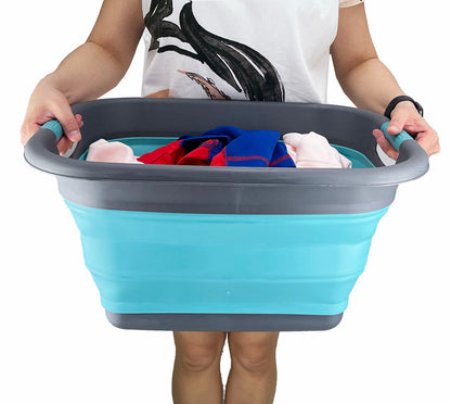 SAMMART 25L (6.6 Gallon) Collapsible Laundry Basket/Tub - Foldable Storage Container/Organizer, Water Capacity: 20L
