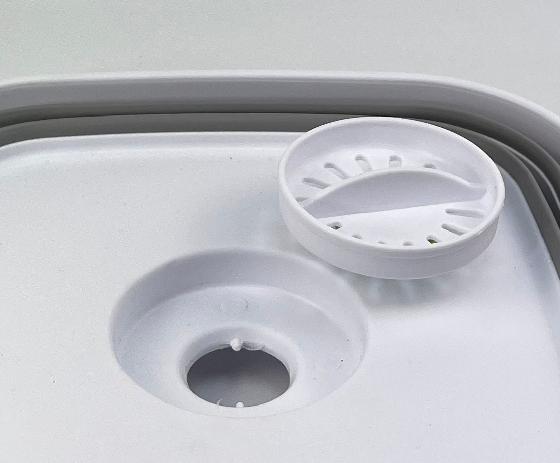 SAMMART 10L (2.6 gallons) Collapsible Plastic Washing Tub with Draining Plug - Foldable Dishpan - Portable Washing Tub/Basin - Pop Up Saving Kitchen Storage