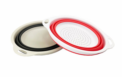 SAMMART 2.6L (0.68 Gallon) Collapsible Tub - Foldable Dish Tub - Portable Washing Basin - Space Saving