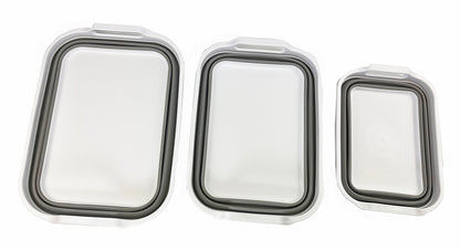 SAMMART Collapsible Tub - Foldable Dish Tub - Portable Washing Basin - Space Saving Plastic Washtub