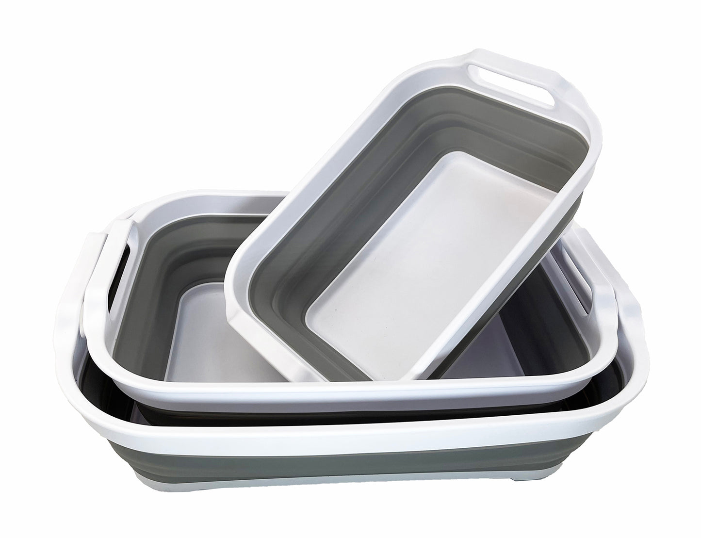 SAMMART Collapsible Tub - Foldable Dish Tub - Portable Washing Basin - Space Saving Plastic Washtub
