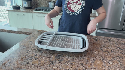 SAMMART 8L (2.11Gallons) Collapsible Dish Drainer - Foldable Drying Rack - Portable Dinnerware Organizer - Space Saving