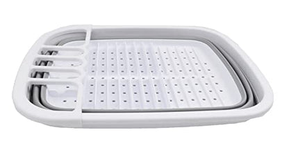 SAMMART 8L (2.11Gallons) Collapsible Dish Drainer - Foldable Drying Rack - Portable Dinnerware Organizer - Space Saving
