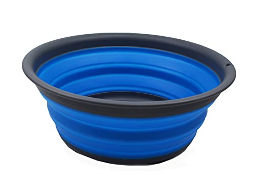 SAMMART 5.5L (1.45 Gallon) Collapsible Tub - Foldable Dish Tub - Portable Washing Basin - Space Saving Plastic Washtub