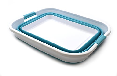 SAMMART 41L (10.8 gallon) Collapsible Plastic Laundry Basket - Foldable Pop Up Storage Container/Organizer - Portable Washing Tub - Space Saving