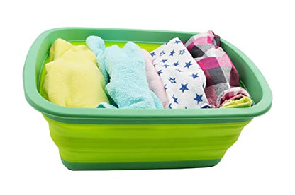 SAMMART 10L (2.6 gallons) Collapsible Plastic Washing Tub-Foldable Tub-Portable Washing Basin/Washtub-Space Saving Outdoor Pop up
