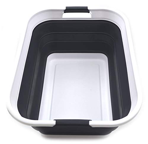 SAMMART Scolapiatti pieghevole espandibile da 8 l – stendibiancheria pieghevole – organizer portatile per stoviglie – vassoio salvaspazio da cucina (grigio, 1 SAMMART Scolapiatti pieghevole espandibile da 8 l – stendibiancheria pieghevole – organizer portatile per stoviglie – vassoio salvaspazio da cucina (grigio, 1
