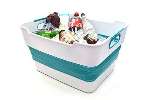 SAMMART Collapsible Laundry Basket/Tub - Foldable Storage Plastic Basket Organizer for Toys, Clothing or Laundry - Space Saving Storage Container/Hamper