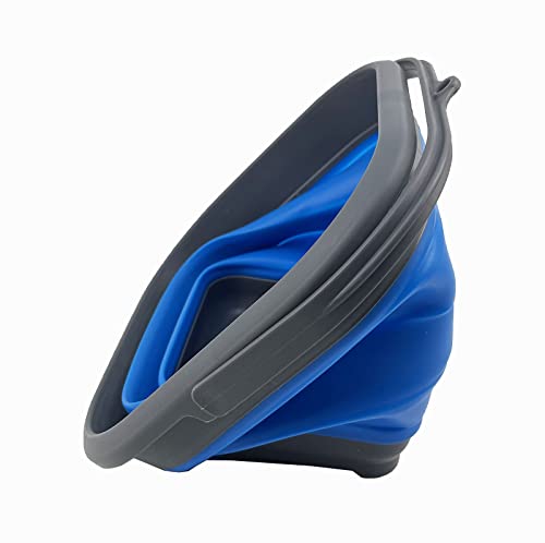 SAMMART 5.5L (1.4 Gallon) Collapsible Square Handy Bucket/Foldable SquareWater Pail/Portable Tub with Handle.